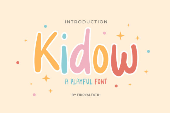Kidow: A Friendly Display Font for Warm Editorial Designs