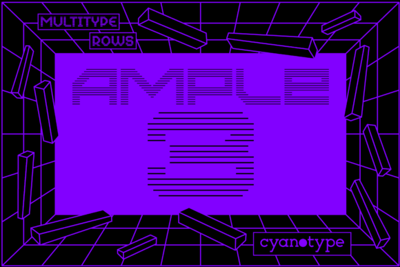 MultiType Rows Ample 3: A Pixelated Display Font for Bold Web Design