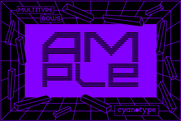 MultiType Rows Ample: A Pixelated Display Font for Bold Branding Projects