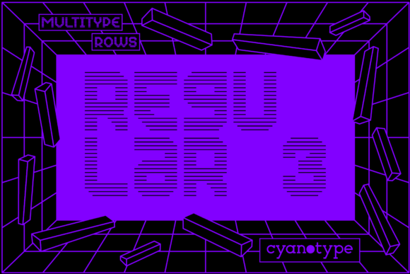 MultiType Rows Regular 3: A Pixelated Display Font for Bold Branding Moments